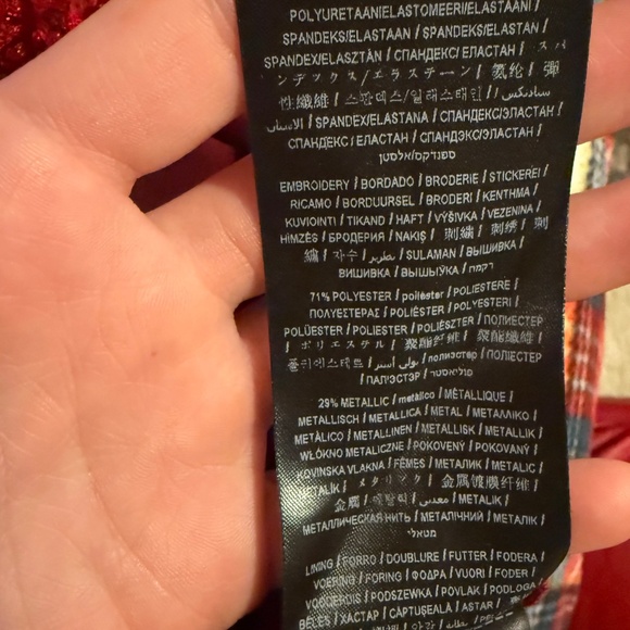 GUESS Red Sequin Bodycon Mini Dress – XS | Long Sleeve Party Dress - Picture 9 of 9